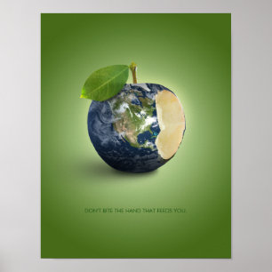 Affiche Planète Terre Apple De l'environnement