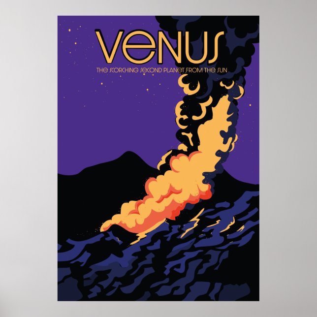 Affiche Planète Vénus art spatial (Devant)