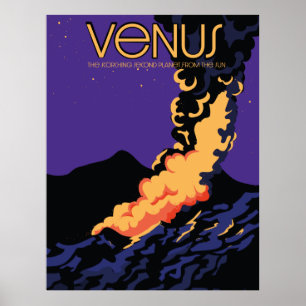Affiche Planète Vénus art spatial Mug à café à deux tons