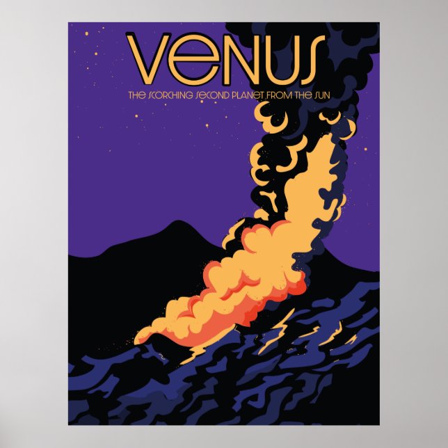 Affiche Planète Vénus art spatial Mug à café à deux tons (Devant)