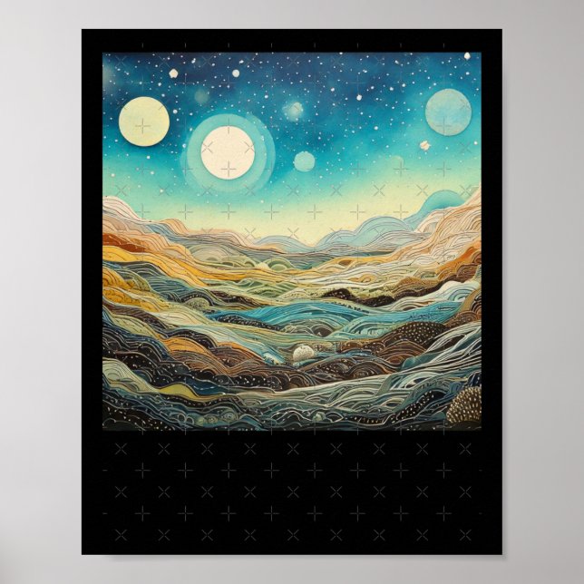 Affiche Planètes Paysages psychédéliques Sublime Nature St (Devant)