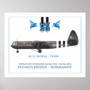 AFFICHE PLANEUR DE HORSA - PONT DE PEGASUS