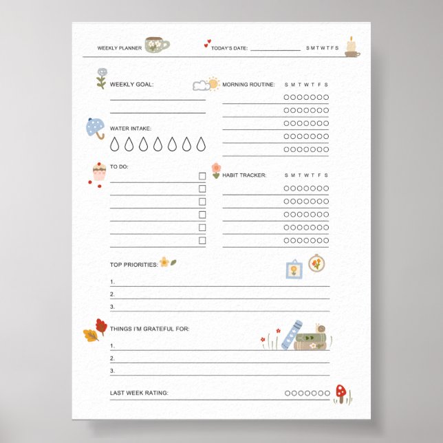 Affiche Planificateur d'autosoins pour les mamans occupées (Devant)