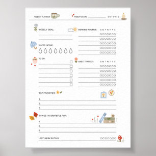 Affiche Planificateur de soins personnels pour les mamans