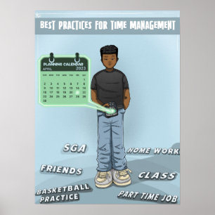 Affiche Planification et gestion du temps (Matte)