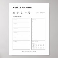 Planification hebdomadaire du planificateur pour f