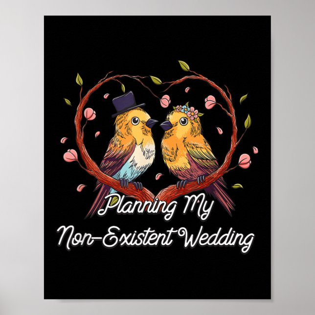 Affiche Planification Mon Mariage Non Existant Drôle Coupl (Devant)