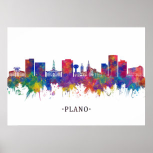 Affiche Plano Texas Skyline