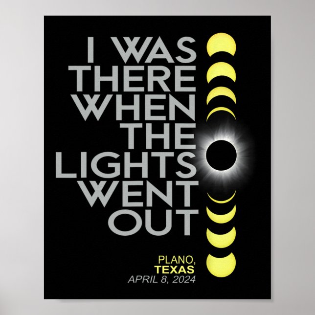 Affiche Plano Texas Total Solar Eclipse 2024 (Devant)