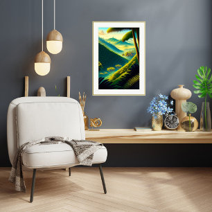 Affiche Plantation de café - Art en toile Imprimer