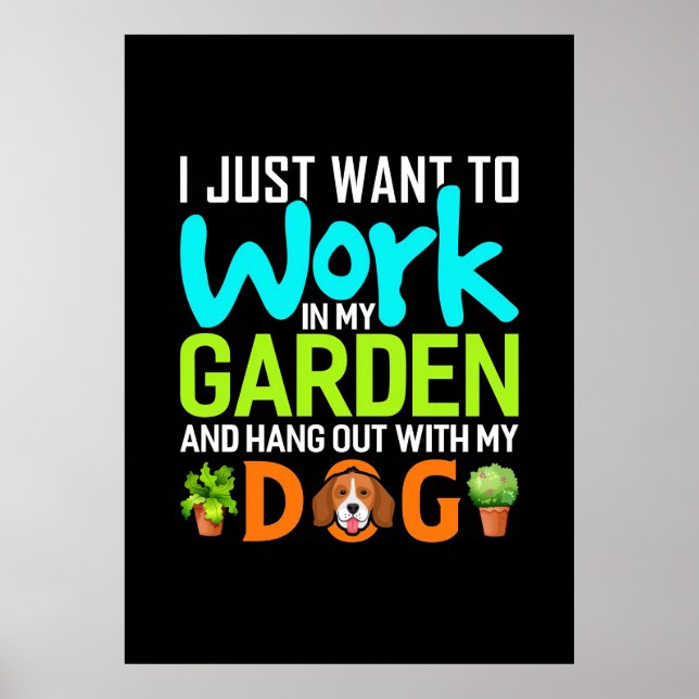 Affiche Plante Aime Dans Mon Jardin Avec Mon Chien (Devant)