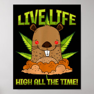 Affiche Plante du jour de la marmotte Vive la vie toujours