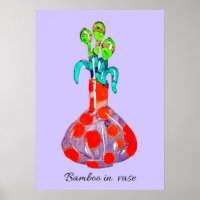 Plante en bambou d'art Abstrait dans un vase