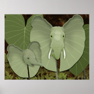 Affiche Plante Imaginaire des oreilles éléphantes