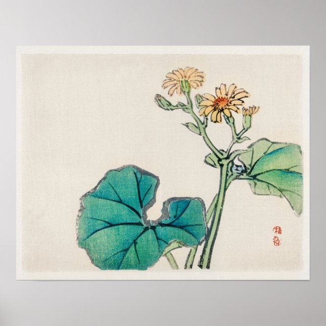 Affiche Plante léopard de Kōno Bairei (1844-1895) (Devant)