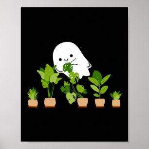 Affiche Plante Lover Cute Halloween Ghost Cadeau