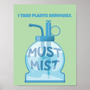 Affiche Plante mister brumisateur plantes en pot