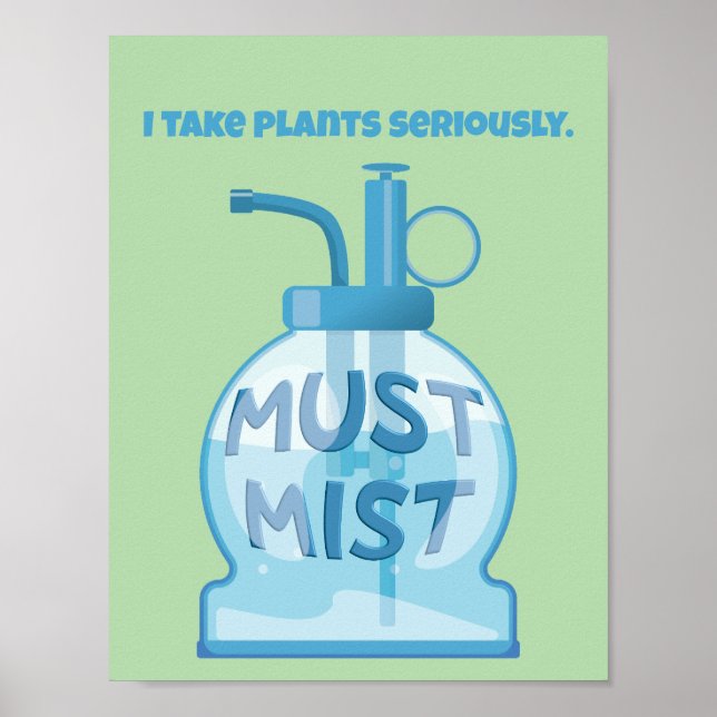 Affiche Plante mister brumisateur plantes en pot (Devant)