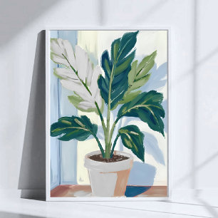 Affiche Plante Monstera   Art botanique de plante d'intéri