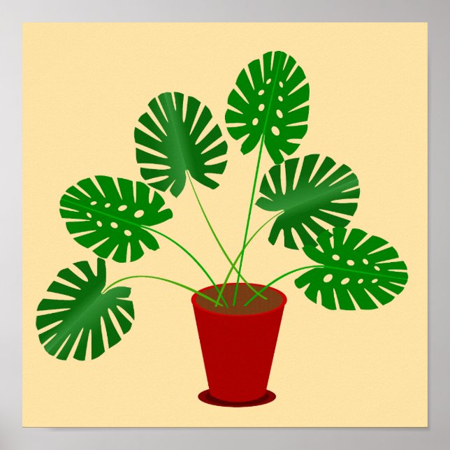 Affiche Plante Monstera pour la Fête des Mères (Devant)