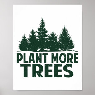 Affiche Plante Plus d'arbres Jour des terres Joyeux Arbor