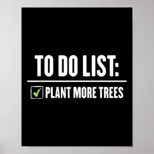 Affiche Plante Plus d'arbres Joyeux Jour de l'Arbour