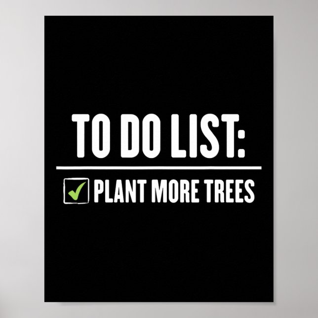 Affiche Plante Plus d'arbres Joyeux Jour de l'Arbour (Devant)