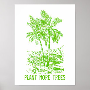 Affiche Plante Plus d'arbres Mur écologique