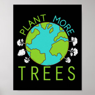 Affiche Plante Plus d'arbres Sauvez le Jour des terres Cli