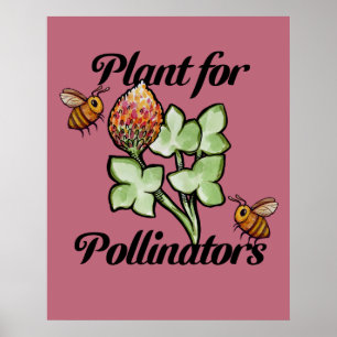 Affiche Plante pour abeille pollinisatrice