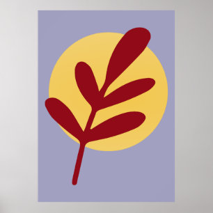 Affiche Plante rouge Jaune