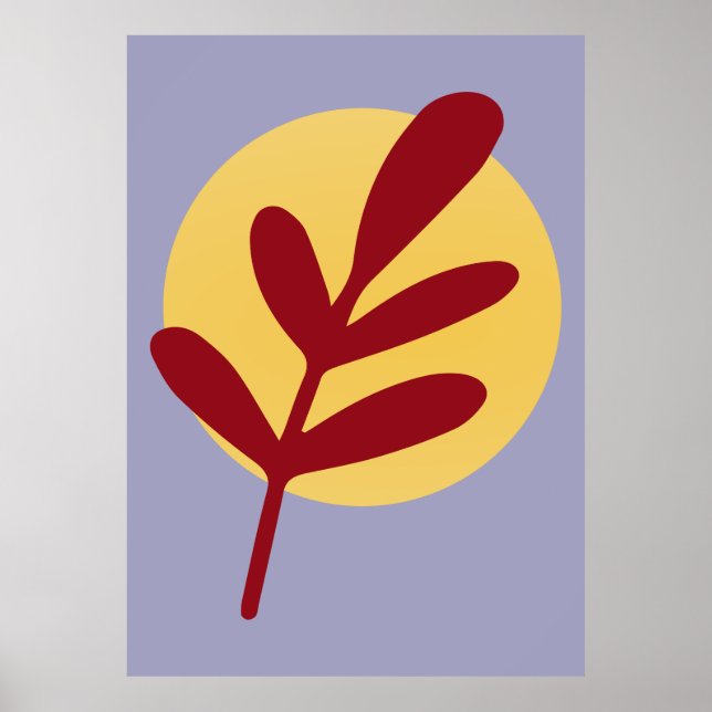 Affiche Plante rouge Jaune (Devant)