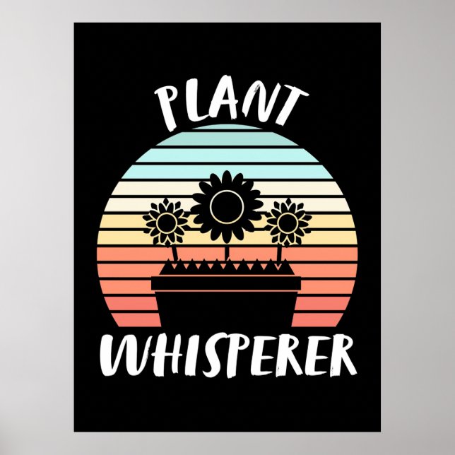 Affiche Plante Whisperer Retro Vintage (Devant)