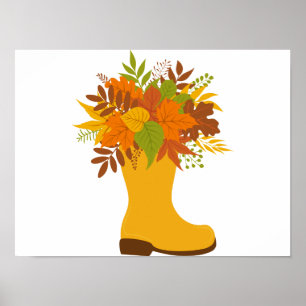 Affiche Plantes de couleur d'automne en Bottes