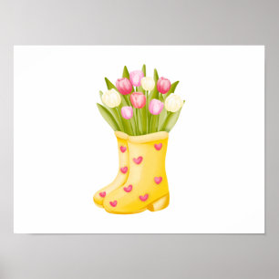 Affiche Plantes de couleurs vives dans l'aquarelle des bot