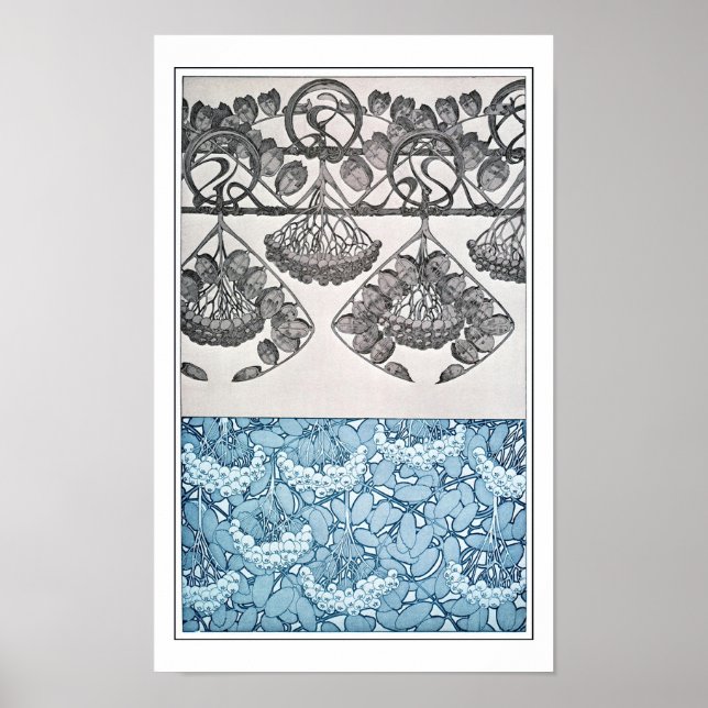 Affiche Plantes de style Art Nouveau, Mucha (Devant)