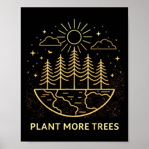 Affiche Plantez Plus d'Arbres Jour de la Terre Nature Envi