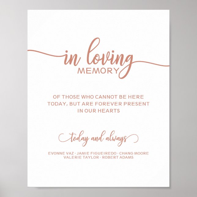 Affiche Plaque Commémorative En Mémoire Affectueuse Avec N (Devant)