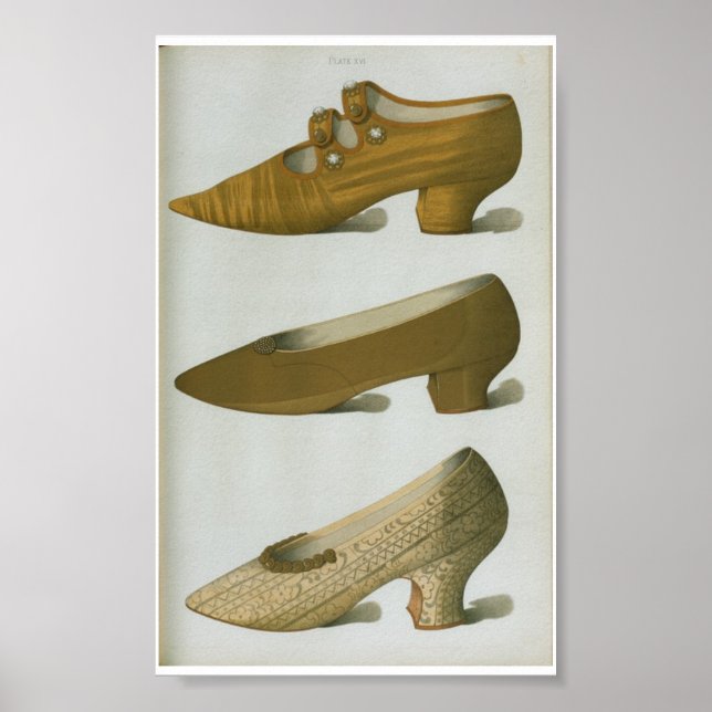 Affiche Plaque de chaussures victorienne du XVIIIe siècle  (Devant)