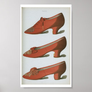 Affiche Plaque de chaussures victorienne du XVIIIe siècle 