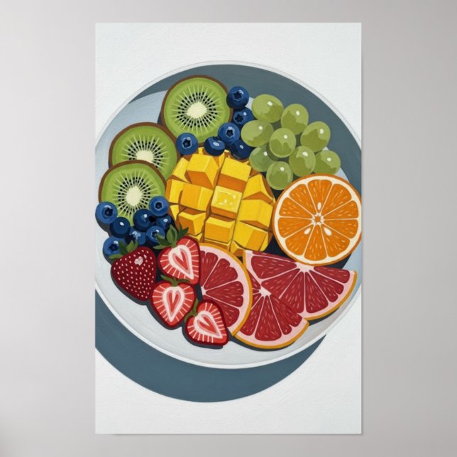 Affiche Plaque de Fruit (Devant)