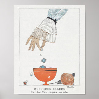 Affiche Plaque de mode vintage 1914