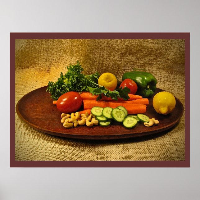 Affiche Plaque de salade de légumes (Devant)