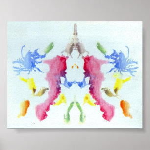 Affiche Plaque d'encre d'essai Rorschach 10