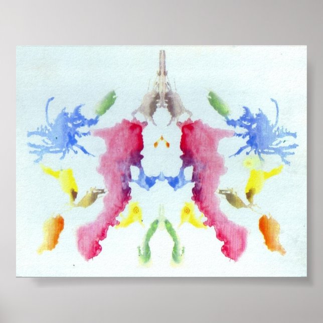 Affiche Plaque d'encre d'essai Rorschach 10 (Devant)