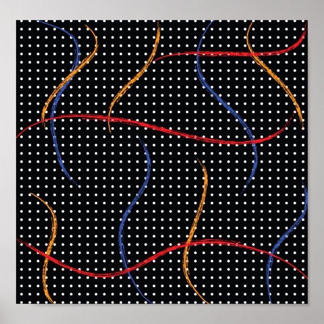 Affiche Plaque et points de peinture rétro (Devant)