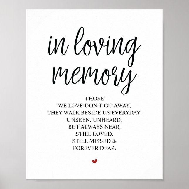 Affiche Plaque Mémorielle Souvenir Affectueux Dans Notre C (Devant)