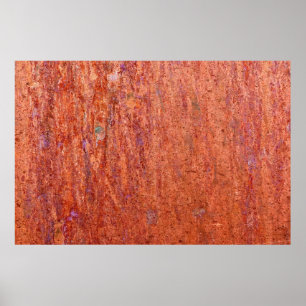 Affiche Plaque métallique rouillée gravée par corrosionabs