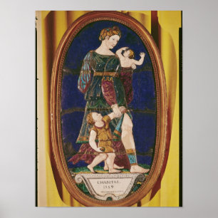 Affiche Plaque représentant la charité, Limousin, 1559