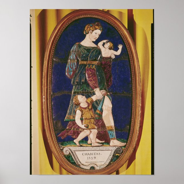 Affiche Plaque représentant la charité, Limousin, 1559 (Devant)